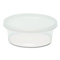 Food Trays, Containers, and Lids | GEN TD40008E 8 oz. Plastic Deli Containers with Lid - Clear (240/Carton) image number 1