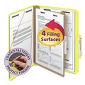 Office Jansan | Smead 13734 Pressboard Four-Section Top Tab Classification Folders - Letter, Yellow (10/Box) image number 3
