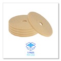 Cleaning Cloths | Boardwalk 7000126614 27 in. Diameter Burnishing Floor Pads - Tan (5/Carton) image number 4