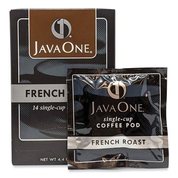 Java One 39830806141 Single Cup Coffee Pods - French Roast (14/Box)