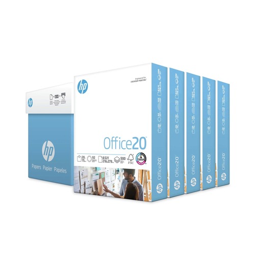 Office & Office Supplies | HP Papers 17216-0 8.5 x 11 20 lb Bond Weight 92 Bright Office20 Paper - White (5/Carton) image number 0