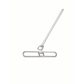 Mops | Rubbermaid Commercial FGM146000000 Snap-On Fiberglass 1 in. Diameter x 60 in. Dust Mop Handle - Gray/Black image number 3