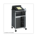  | Safco 8922BL 28.75 in. x 22 in. x 49.75 in. Scoot Multipurpose Mobile Lectern - Black/Silver image number 1