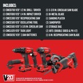 Combo Kits | Factory Reconditioned Craftsman CMCK601D2R V20 Lithium-Ion Cordless 6-Tool Combo Kit with 2 Batteries (2 Ah) image number 1