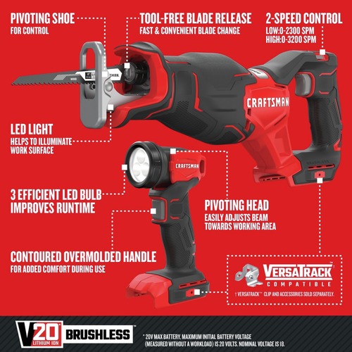 Craftsman 20v new arrivals brushless combo kit