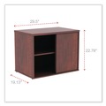 Office Filing Cabinets & Shelves | Alera ALELS593020MC Open Office Desk Series 29.5w x 19.13d x 22.78h Low Storage Cabinet Credenza - Medium Cherry image number 1