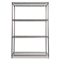 Office Jansan | Alera ALESW504818BA 48 in. x 18 in. x 72 in. Four-Shelf Wire Shelving Starter Kit - Black Anthracite image number 1