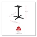 Office Furniture Accessories | Alera ALETBH283B Hospitality Series 27.5 in. x 28.5 in. 300 lbs. Capacity Steel Single-Column Bases - Black image number 3