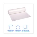 Trash Bags | Boardwalk V8046HNKR02 40 in. x 46 in. 45 gal. 13 mic High-Density Can Liners - Natural (250/Carton) image number 7
