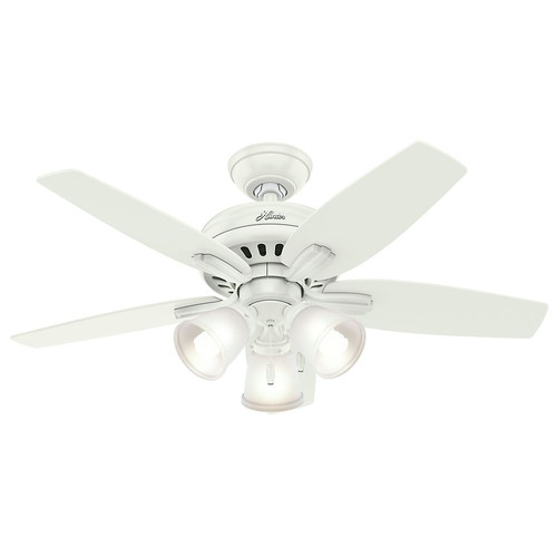 Ceiling Fans | Hunter 51083 42 in. Newsome Fresh White Ceiling Fan with Light image number 0