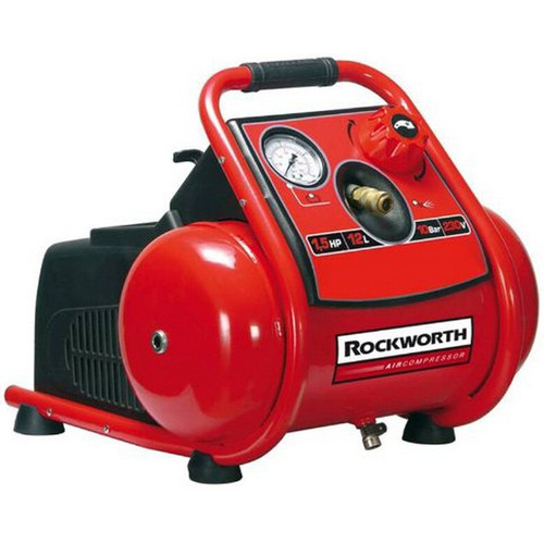 Portable Air Compressors | Factory Reconditioned Rockworth RW1503TP-CP 1.5 HP 3 Gallon Oil-Free Trim Plus Hand Carry Air Compressor image number 0