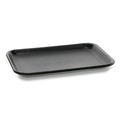 Food Service | Pactiv Corp. 51P902S 8.38 in. x 5.88 in. x 0.69 in. No. 2 Foam Supermarket Tray - Black (500/Carton) image number 1
