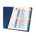 Office Jansan | Avery 11085 Ready Index 11 in. x 8.5 in. 26-Tab A to Z Customizable Table of Contents Dividers with Multicolor Tabs - White (1-Set) image number 4