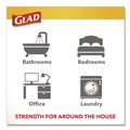 Office Jansan | Glad 78812 OdorShield 8 in. x 18 in. 4 Gallon Tie-Flap Quick-Tie Small Trash Bags - White Febreze Fresh Clean Scent (156/Carton) image number 4