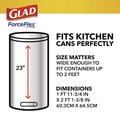Cleaning & Janitorial Supplies | Glad 78899 ForceFlex 24 in. x 27.38 in. 13 Gallon Kitchen Drawstring Trash Bags - Fresh Clean Scent/White (240/Carton) image number 9
