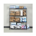  | Alera ALESW206018BA 60 in. x 18 in. x 72 in. 4-Shelf All-Purpose Wire Shelving Starter Kit - Black Anthracite Plus image number 6