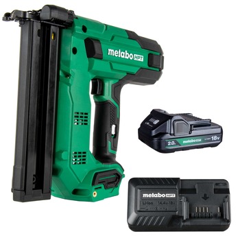 Metabo HPT 18V MultiVolt 18 ga. Cordless 1-1/2 in. Narrow Crown Stapler Kit (2 Ah)