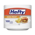 Cutlery | Hefty D28100 8.88 in. Soak Proof Tableware Foam Plates - White (100/Pack) image number 2