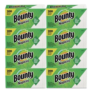 Bounty 12-1/10 in. x 12 in. 1-Ply Quilted Napkins - White (8/Carton)