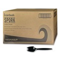 Food Service | Boardwalk BWKSPORKBLPP Mediumweight Polypropylene Spork Cutlery - Black (1000/Carton) image number 0