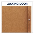 Office & Office Supplies | Quartet 364 48 in. x 36 in. Enclosed Indoor Cork Bulletin Board with Two Hinged Doors - Tan Surface/Oak Finished Fiberboard Frame image number 2