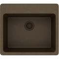 Fixtures | Elkay ELG2522MC0 Quartz Classic 25 in. x 22 in. x 9-1/2 in., Single Bowl Top Mount Sink (Mocha) image number 1