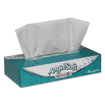PAPER AND DISPENSERS | Georgia Pacific Professional 48580 2-Ply Premium Facial Tissue Flat Box - White (100 Sheets/Box)