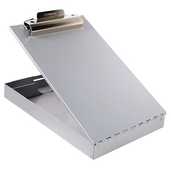 Saunders Redi-Rite 1 in. Clip Capacity Holds 8.5 in. x 11 in. Sheets Aluminum Storage Clipboard - Silver
