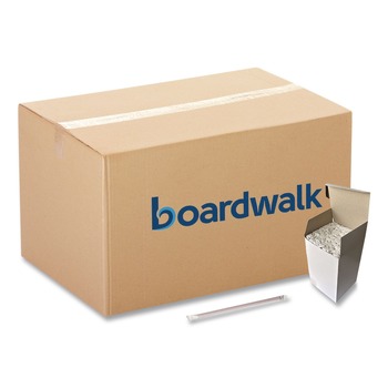 Boardwalk 7.75 in. Wrapped Giant Polypropylene Straws - Red (7200/Carton)