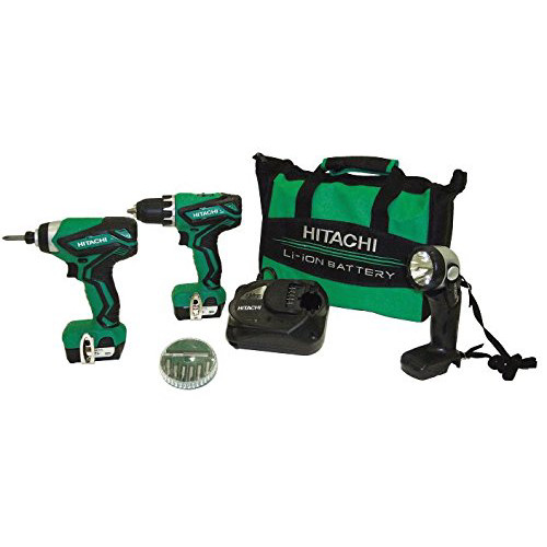 Combo Kits | Hitachi KC10DFL2 12V Peak Li-Ion 3-Tool Combo Kit image number 0