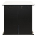 Utility Carts | Vertiflex VF35157 29.5 in. x 21 in. x 33 in. 9 Shelves Engineered Wood Refreshment Stand - White/Black image number 2