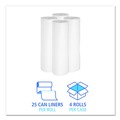 Cleaning & Janitorial Supplies | Boardwalk H7658HWKR01 38 in. x 58 in. 60 gal. Low-Density Waste Can Liners - White (100/Carton) image number 3