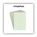  | Universal UNV86920PK 6 in. x 9 in. 80 Sheets Gregg Rule Steno Pads - Green-Tint (6/Pack) image number 2