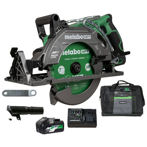 Circular Saws | Metabo HPT C3607DWAM MultiVolt 36V Brushless Lithium-Ion 7-1/4 in. Cordless Rear Handle Circular Saw Kit (4 Ah) image number 0