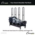 Office Filing Cabinets & Shelves | Champion Sports FBSPR4 24 in. x 59 in. x 68 in. 176 lb Capacity Mobile Four-Stack Shoulder Pad Rack - Black image number 3