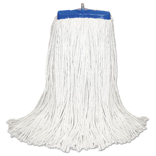 Just Launched | Boardwalk BWKRM32016 Cut-End Lie-Flat Mop Head, Rayon, 16oz, White, 12/carton image number 0