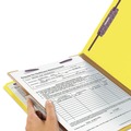 File Folders | Smead 18734 Four-Section Pressboard Top Tab Classification Folders - Yellow/Legal Size (10/Box) image number 1