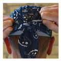 Cooling Gear | Ergodyne 12480 Chill-Its 6615 One Size Fits Most High-Performance Bandana Doo Rag with Terry Cloth Sweatband - Navy Western image number 2