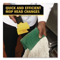 Mops | Rubbermaid Commercial FGH24600GY00 1 in. x 60 in. Fiberglass Gripper Mop Handle - Gray/Yellow image number 4