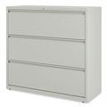  | Alera 25506 42 in. x 18.63 in. x 40.25 in. 3 Legal/Letter/A4/A5 Size Lateral File Drawers - Light Gray image number 2