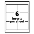 Office Jansan | Avery 74540 4 in. x 3 in. Top Load Pin-Style Badge Holder with Laser/Inkjet Insert - White (100/Box) image number 1