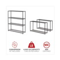  | Alera ALESW206018BA 60 in. x 18 in. x 72 in. 4-Shelf All-Purpose Wire Shelving Starter Kit - Black Anthracite Plus image number 5