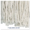 Mops | Boardwalk BWK2020CEA #20 Cut-End Cotton Wet Mop Head - White image number 6
