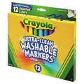 Office Jansan | Crayola 587812 Broad Bullet Tip Ultra-Clean Washable Markers - Assorted Colors (12/Set) image number 2