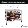 Office Filing Cabinets & Shelves | Champion Sports EBLXX 23 in. x 45 in. x 32 in. 264 lb Capacity Economy Locking Ball Carrier - White image number 2