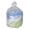 Trash Bags | Ultra Plus WHD6014 60 Gallon 14 microns 38 in. x 60 in. Can Liners - Natural (200/Carton) image number 1