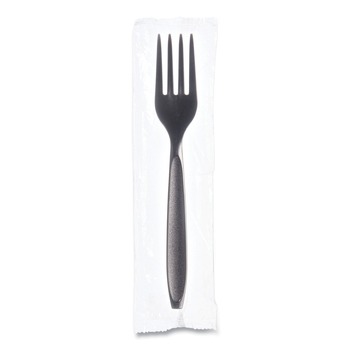 SOLO Reliance Mediumweight Cutlery, Fork - Black (1,000/Carton)