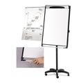  | MasterVision EA48066720 29 in. x 41 in. Platinum Mobile Easel - White Surface/Black Plastic Frame image number 2