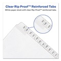 Office Jansan | Avery 01700 11 x 8.5 Allstate Style Preprinted Legal Exhibit Side A to Z Tab Index Dividers - White (26-Pieces/Set) image number 3