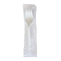 Food Service | Boardwalk BWKSPORKWHPPIW Mediumweight Wrapped Polypropylene Plastic Spork Cutlery - White (1000/Carton) image number 1